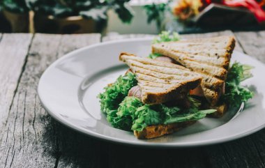 sandviç plaka üzerinde