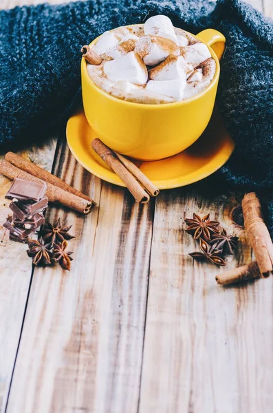 Caffè con marshmallow — Foto Stock