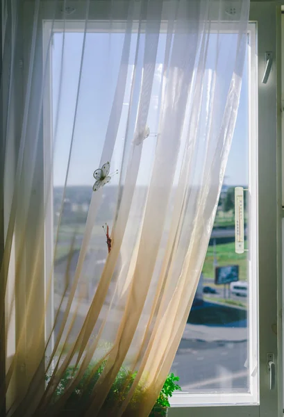 Ventana con cortinas —  Fotos de Stock