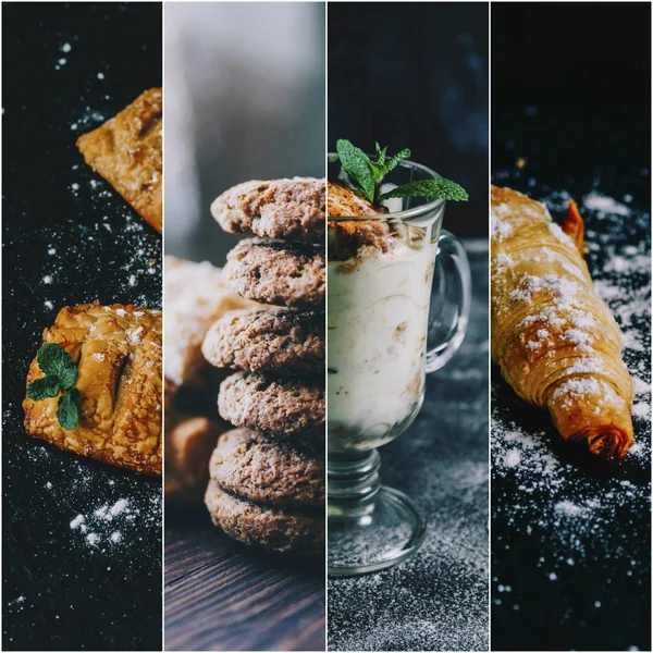 Collage de fotos de las galletas — Foto de Stock