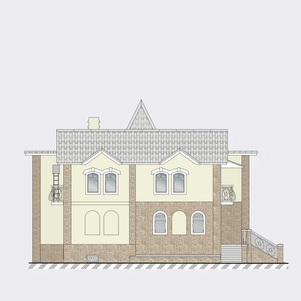 Fassade eines Mehrfamilienhauses — Stockfoto