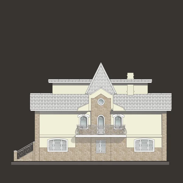 Фасад многоквартирного дома — стоковое фото