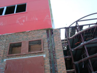 İnşaat kırmızı sanayi Binası