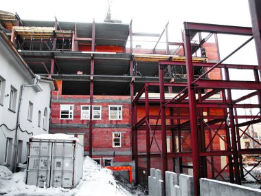 Endüstriyel yapı cephe metal elemanları inşaatı