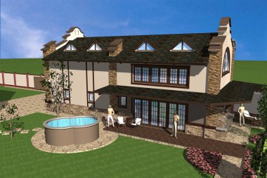 tuğla ev Klasik bir İngiliz tarzı