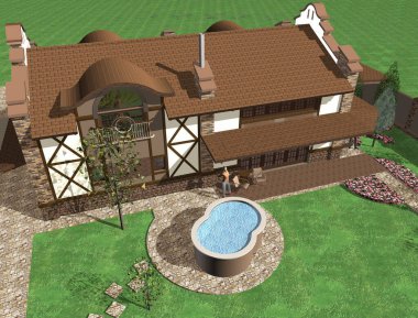 tuğla ev Klasik bir İngiliz tarzı