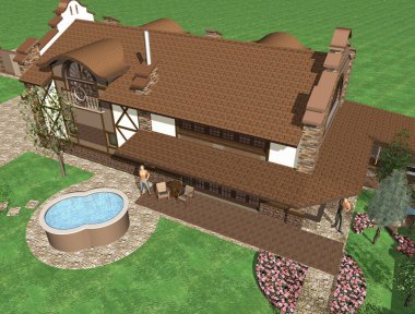 tuğla ev Klasik bir İngiliz tarzı