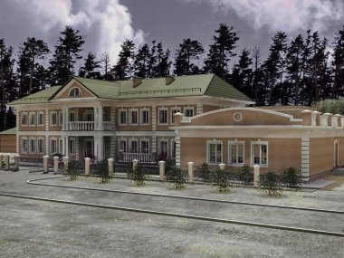 Residential Estate Complex klasik bir geleneksel tarzdır.