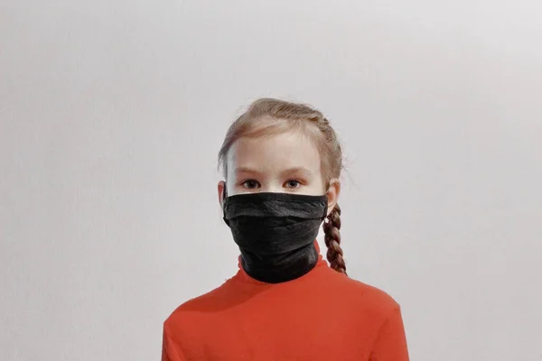 Girl Protective Mask Medicine Pandemic — Stock Photo, Image