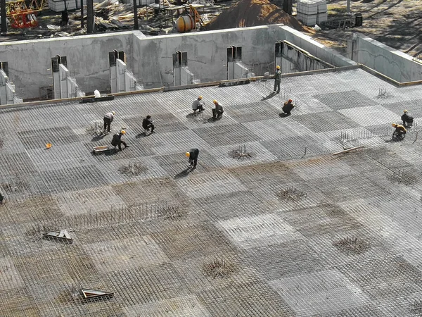 Fundação Edifício Construções Canteiro Obras Edifício — Fotografia de Stock