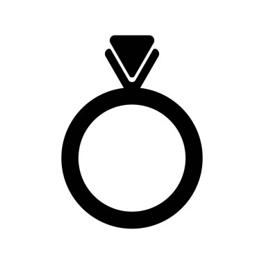 Nikah yüzüğü ikonu gelin mücevheri tasviri ile evlen benimle.