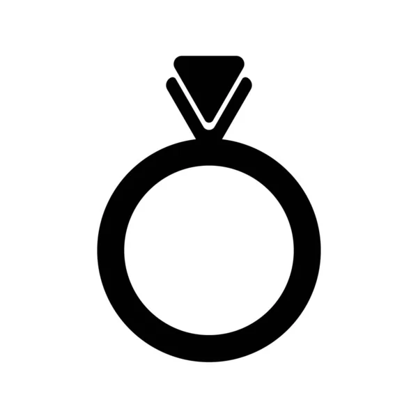 Весільний Діамантовий Кільцевий Значок Одружитися Мною Ювелірні Вироби Нареченої Векторні — стоковий вектор