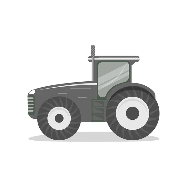 Black Heavy Tractor Icon White Background Isolated Agriculture Vector Illustration — Stock Vector