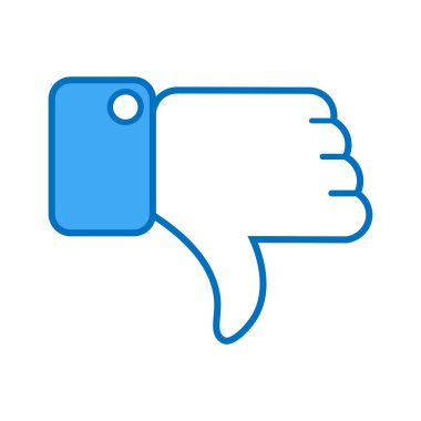 Simge Olumsuz Sosyal Geribildirim Uygulaması Vektör İllüzyonundan Farklı Başparmaklar