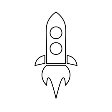 Roket Simgesi Uzay Gemisi İllüstrasyonu