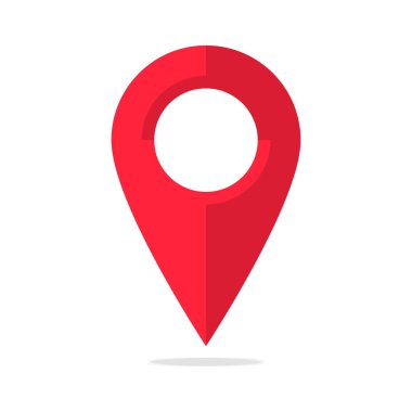 Konum Pin GPS Buradasınız Kırmızı İşaret Seyahat İşaretleme İşaretleyici Çizim Sembolü