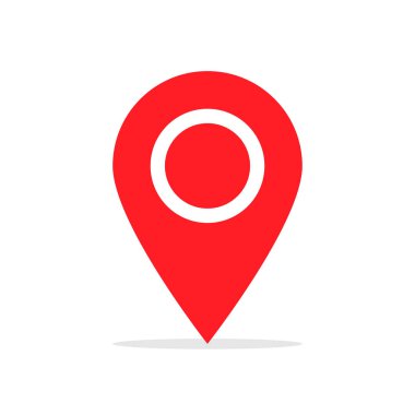 Konum Pin GPS Buradasınız Kırmızı İşaret Seyahat İşaretleme İşaretleyici Çizim Sembolü