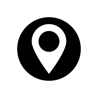 Konum Pin GPS Buradasın Siyah İşaretleyici Seyahat İşaretleyici İşaretleyici Çizim Sembolü