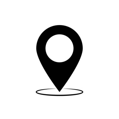 Konum Pin GPS Buradasın Siyah İşaretleyici Seyahat İşaretleyici İşaretleyici Çizim Sembolü