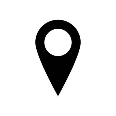 Konum Pin GPS Buradasın Siyah İşaretleyici Seyahat İşaretleyici İşaretleyici Çizim Sembolü