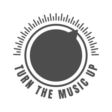 Ses Sistemi Karıştırıcı Ses Düğmesi Düğmesi Siyah Simge Vektör İllüstrasyonlu Müzik Metnini Aç
