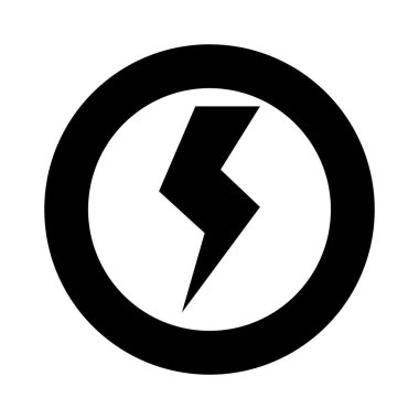 Şimşek gücü simgesi yüklü elektrik sembolü şimşek çizimi