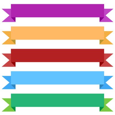 Kurdele Bayrağı Süsleme İşareti Vektörü Ayarla