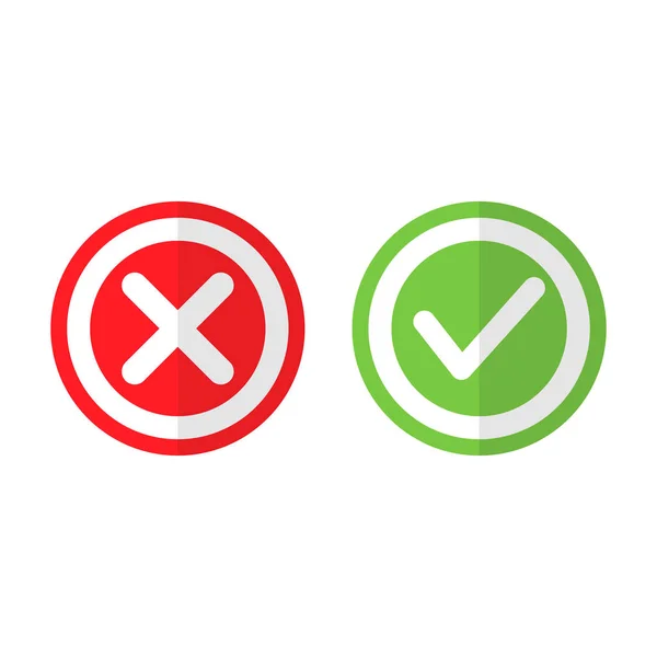 Oui ou non icône bouton définir vote d'accord et approuver ou non symbole illustration — Image vectorielle