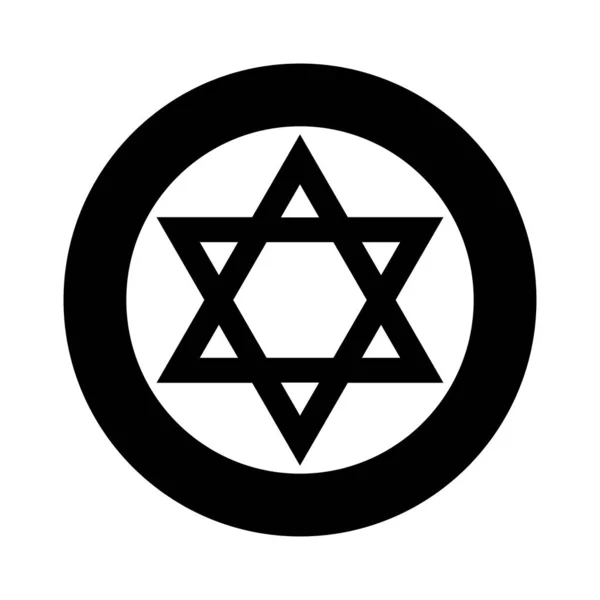 Estrela de David selo vetor ícone religião judaica ilustração Israel Jerusalém sinal —  Vetores de Stock
