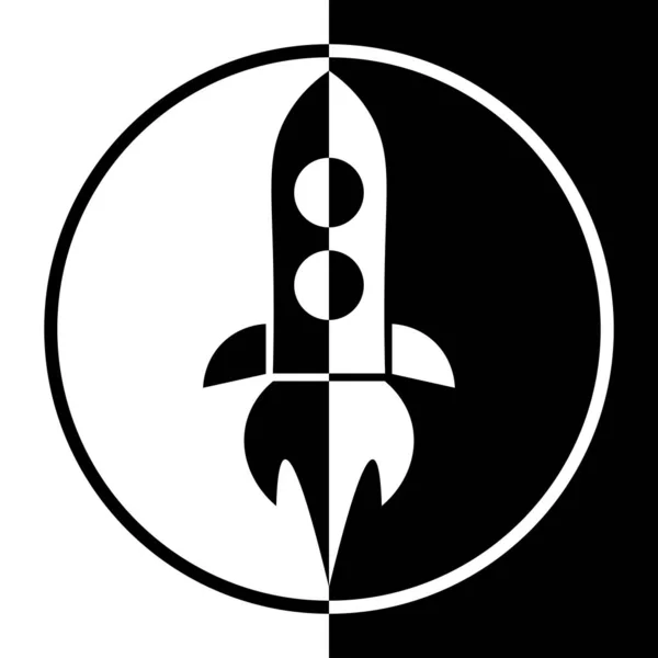 Icono cohete nave espacial Ilustración — Vector de stock