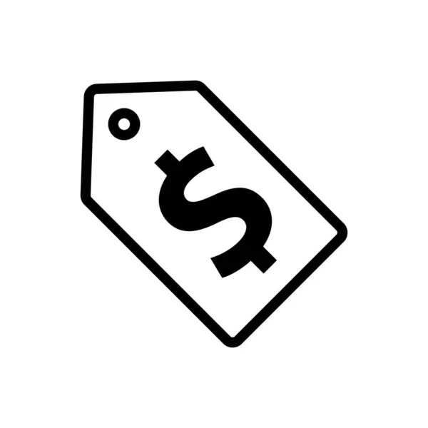 Precio Tag Venta Descuento Comercio Icono Ilustración Cupón Símbolo — Vector de stock
