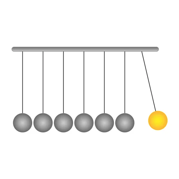 Newtons cradle icon teamwork leadership concept symbol motivation vector illustration — Stockový vektor