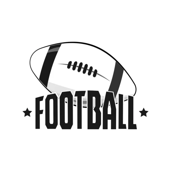 American Football Championship Ball Symbol League Sport Tournament Vector Illustration — Stock Vector