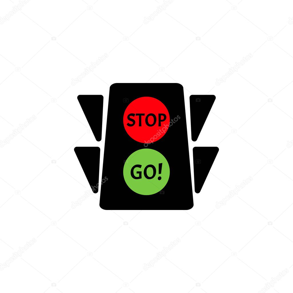 Traffic Light Flat Design Transportation Control Illustration