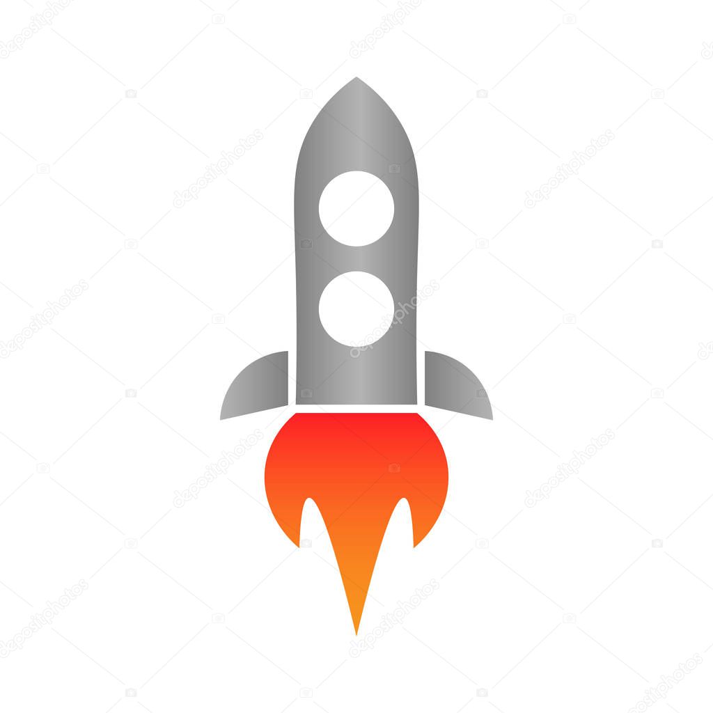 Rocket Icon Spaceship Illustration