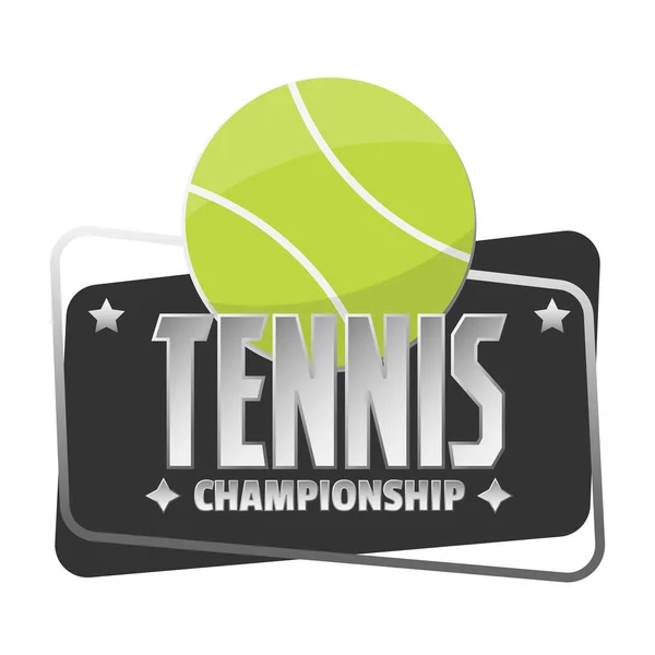 Campionato Tennis 2020 Testo Simbolo Sport Campionato Torneo — Vettoriale Stock