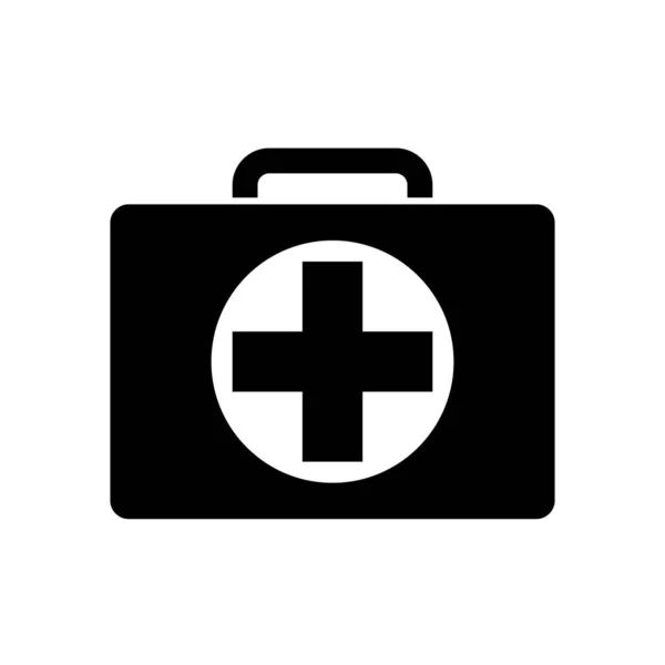 First Aid Kit Icon Vector Illustration Doctor Health Care Bag — Stock Vector
