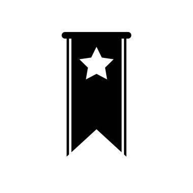 Yer imi yıldız simgesi vektör illüstrasyonu Web veya mobil uygulama Ui için siyah favori düğme