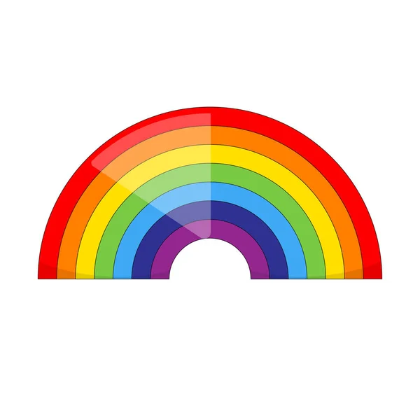 Arco Iris Arco Icono Multicolor Lgbt Orgullo Símbolo Vector Ilustración — Vector de stock