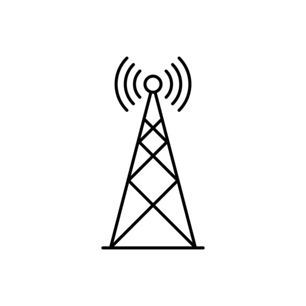 Antenna Icon Vector Illustration Broadcasting Communication Tower — Stock Vector