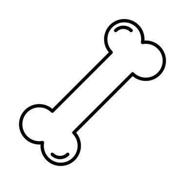 Kemik ikonu sembolü basit vektör illüstrasyon köpeği yiyecek izole işaret sembolünü tedavi ediyor