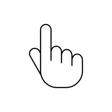 Bilgisayar faresi avuç içi imleç simgesi web veya uygulama için arayüz vektör göstergesi çizimi