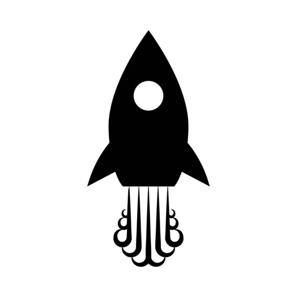 Cohete Icono Vector Ilustración Nave Espacial Aislada Sobre Fondo Blanco — Vector de stock