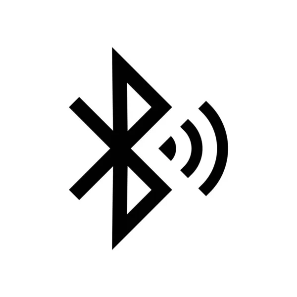 Bluetooth Sign Connected Vector Icon Mobile Network Data Transfer Symbol — Stock Vector