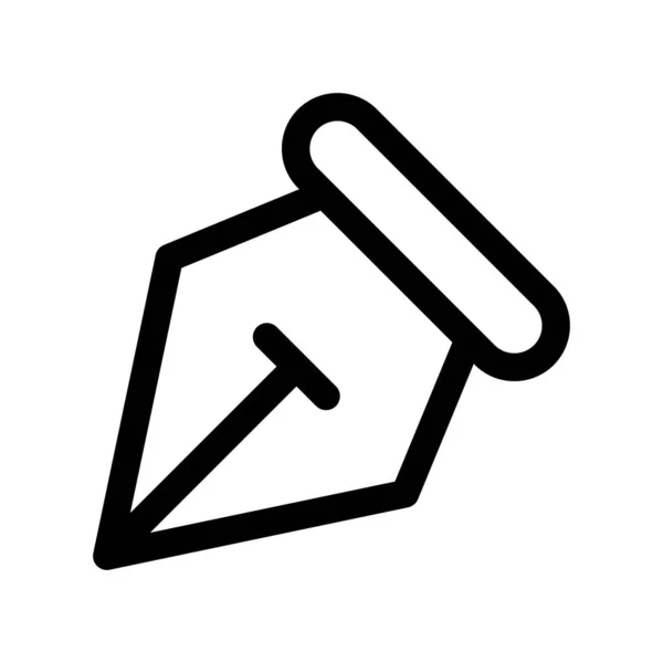 Penna Strumento Icona Vettoriale Illustrazione Grafica Disegno Logo Isolato Sfondo — Vettoriale Stock