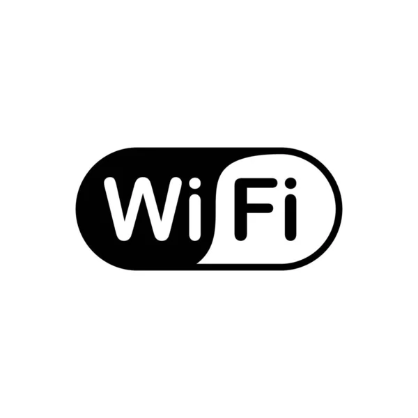 Beyaz arkaplanda kablosuz internet ağ bağlantısı simgesi siyah izole edilmiş vektör