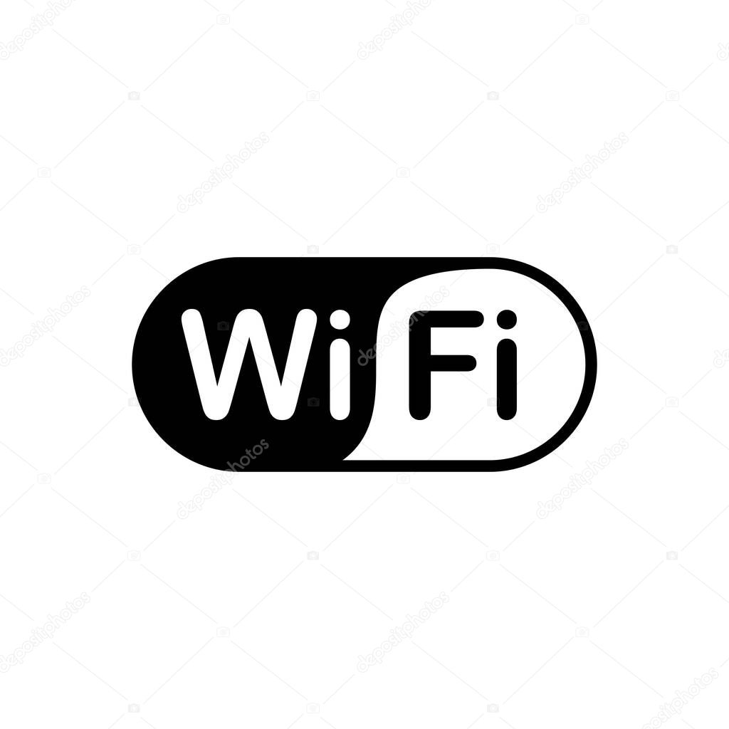 Wi-Fi wireless internet network connection icon black isolated vector on white background