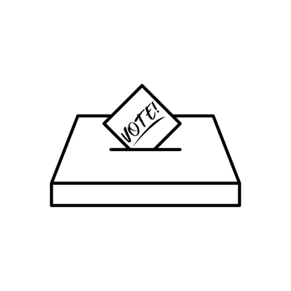 Ícone Estação Cabine Votação Dia Eleição Caixa Votação Símbolo Ilustração —  Vetores de Stock