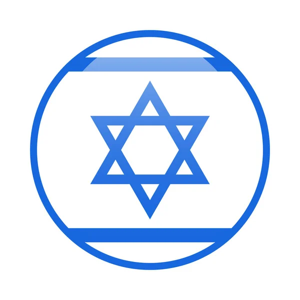 大卫之星蓝白相间的图标犹太传统圣经符号孤立的矢量表示以色列国旗和国徽 — 图库矢量图片