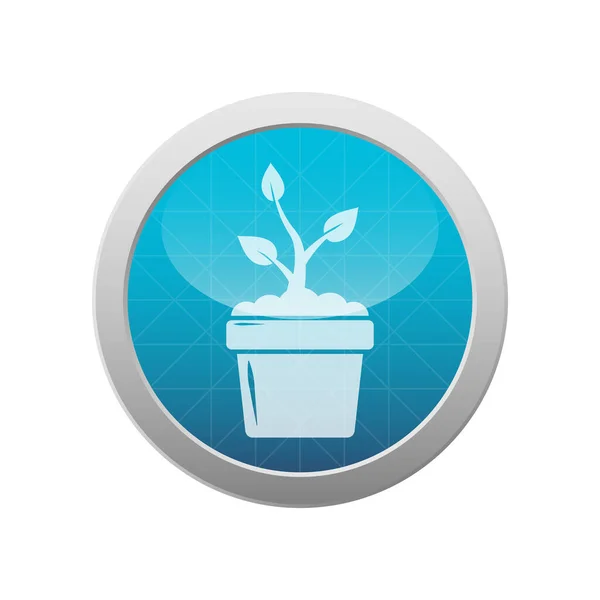 Büyüyen Bitki Simgesi Tohumu Konsepti Açık Mavi Çember Zole Logo — Stok Vektör